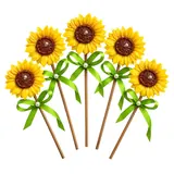 Giftcera Sunflower Stick Soy Wax Candles | Jasmine Scented | Pack of 5