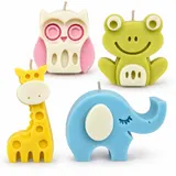 Giftcera Jungle Animal Soy Wax Candles | Orange Scented | Set of 4
