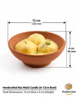 Giftcera Ras Malai Soy Wax Candle | Rose Scented | Terracotta Bowl