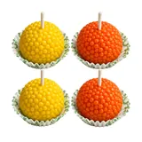 Giftcera Laddoo Soy Wax Candles | Rose Scented | Set of 4