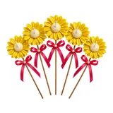 Giftcera Daisy Stick Soy Wax Candles | Jasmine Scented | Pack of 5