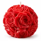Giftcera Rose Ball Soy Wax Candles | Rose Scented | Set of 2