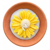 Giftcera Terracotta Daisy Bowl Soy Wax Candle | Unscented