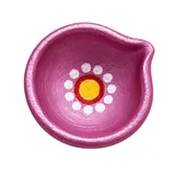 Giftcera Pink Decorative Clay Diyas | Pack of 14