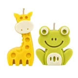 Giftcera Frog & Giraffe Soy Wax Candles | Orange Scented | Set of 2