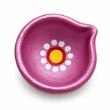 Giftcera Pink Decorative Clay Diyas | Pack of 14