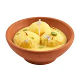 Giftcera Ras Malai Soy Wax Candle | Rose Scented | Terracotta Bowl