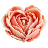 Giftcera Heart Rose Soy Wax Candle | Rose Scented | Peach