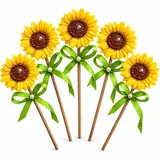 Giftcera Sunflower Stick Soy Wax Candles | Jasmine Scented | Pack of 5
