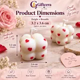 Giftcera Heart Bubble Soy Wax Candles | Rose Scented | Set of 2