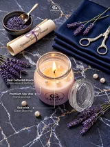 Giftcera Lavender Soy Wax Jar Candle | Aromatherapy Home Decor