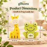 Giftcera Frog & Giraffe Soy Wax Candles | Orange Scented | Set of 2